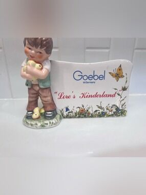 Vintage Goebel Figurine Lore’s Kinderland Dealer Sign TMK 6 Signed